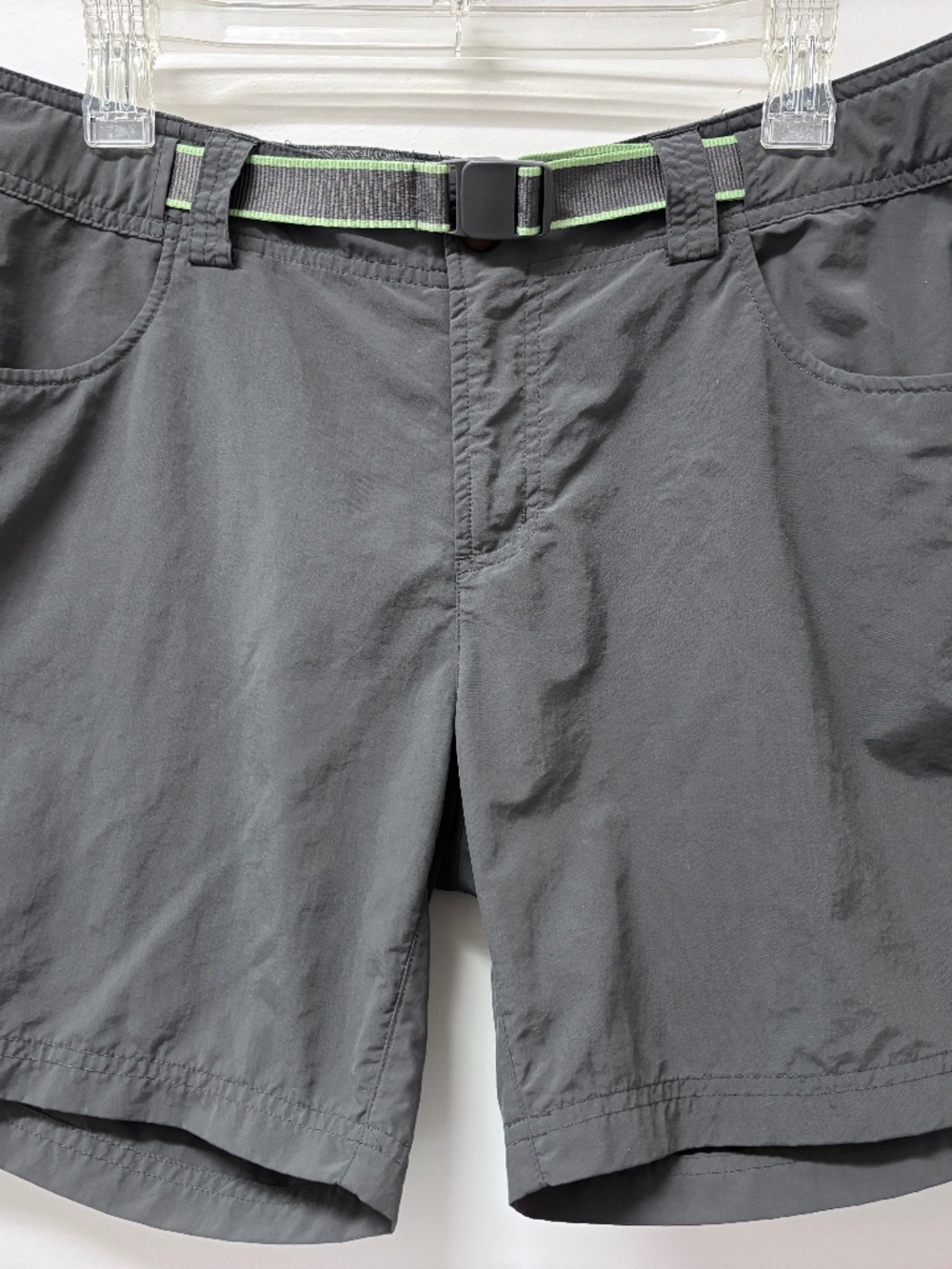 Outdoor Research Shorts Womens Sz 10 Gray Nylon Hiking Web Belt Quick Dry Gorp